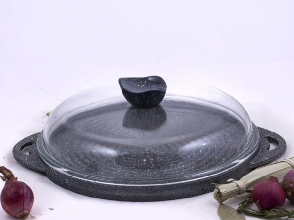 تابه گریل گرد درب دار ماهان